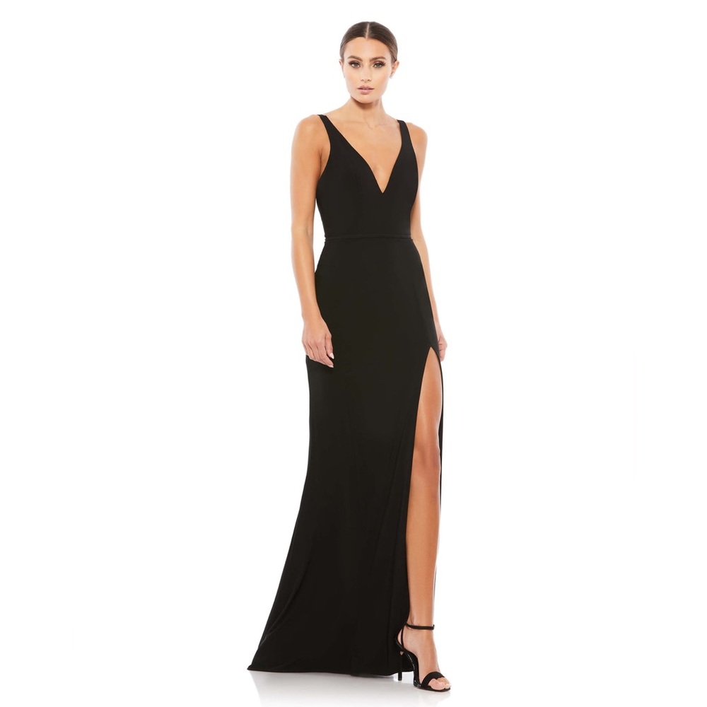 Ieena Mac Duggal Black Maxi Gown